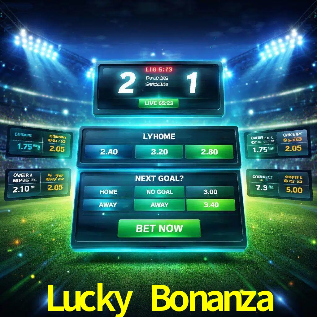 Vista de apuestas en vivo Lucky Bonanza durante un partido en curso