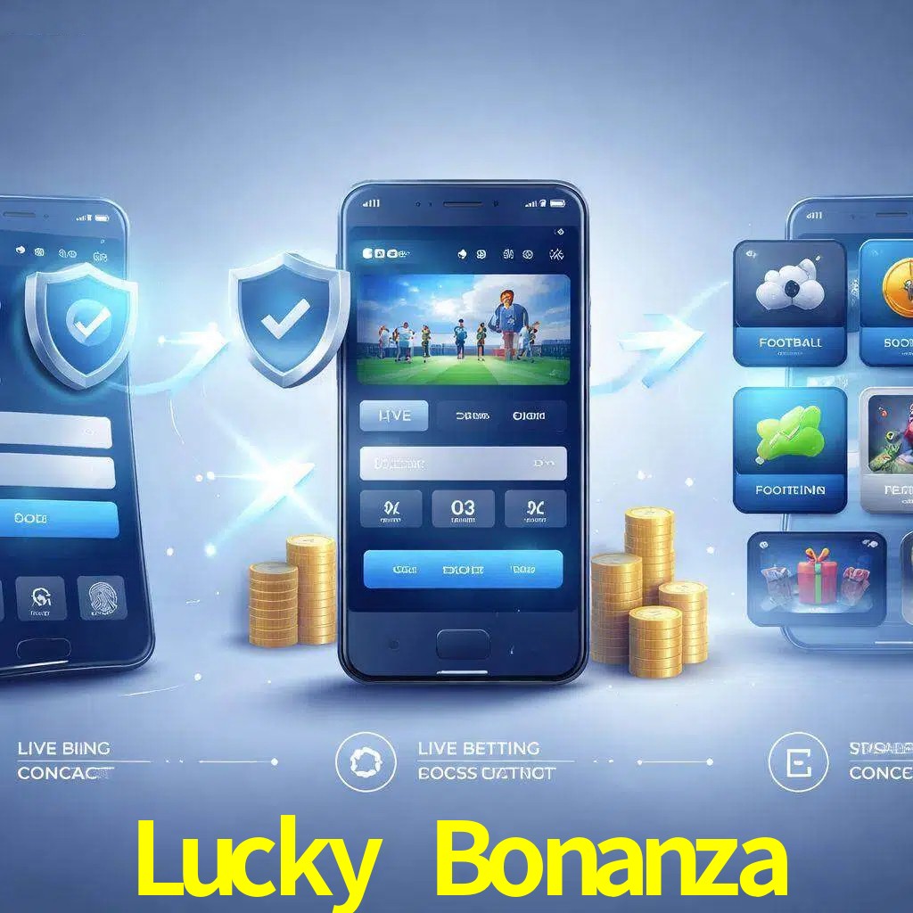Pasos de acceso a la app Lucky Bonanza en pantalla de teléfono móvil