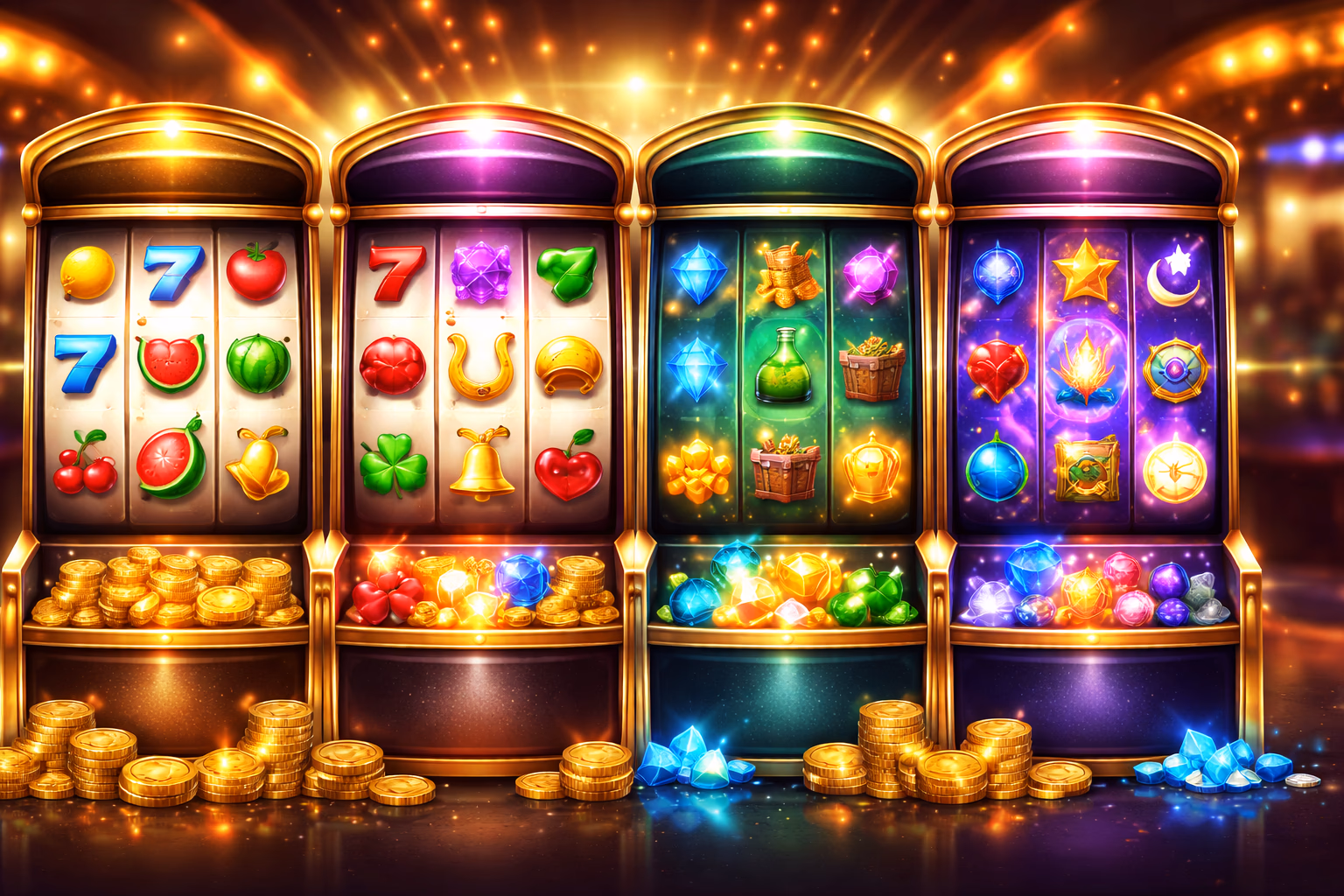 Tragamonedas destacadas y categorías de carretes Lucky Bonanza
